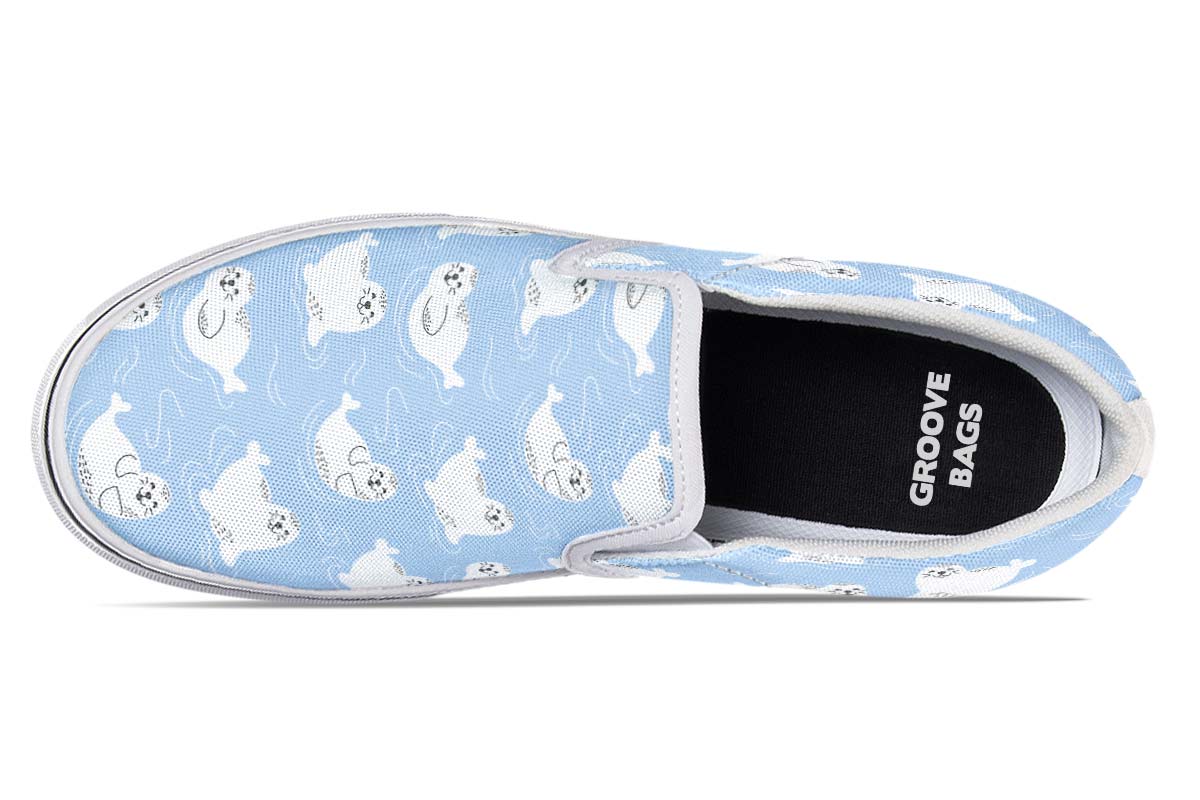 Seal Pattern Slip-On Shoes
