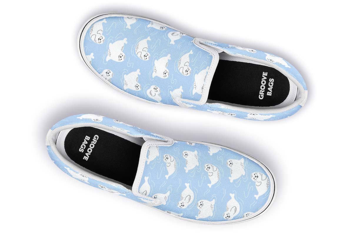 Seal Pattern Slip-On Shoes