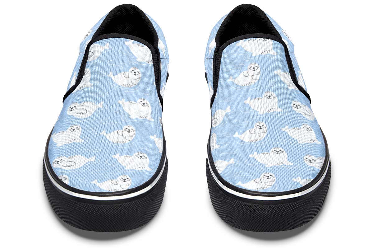 Seal Pattern Slip-On Shoes