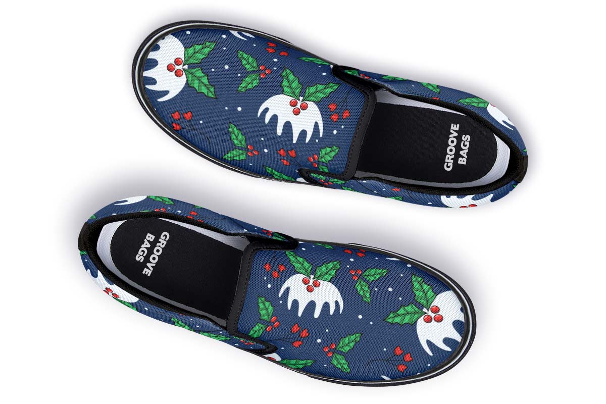 Snowy Mistletoe Slip-On Shoes