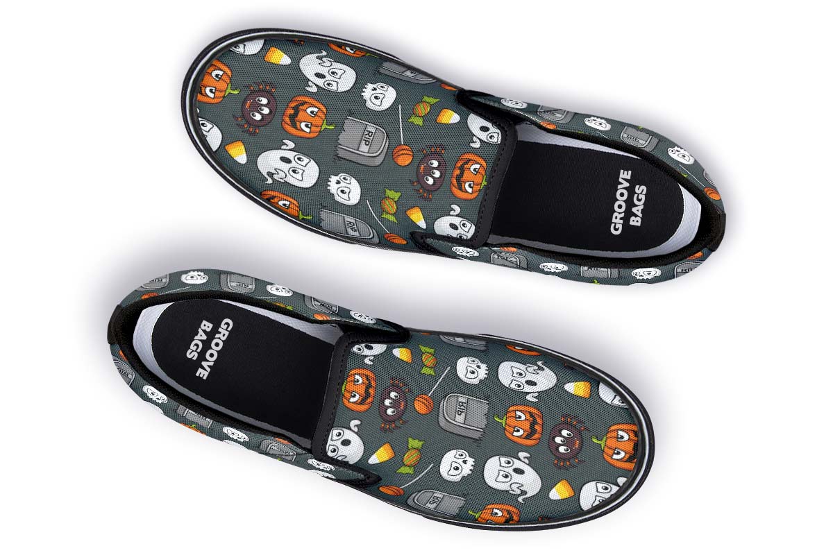 Spooky Halloween Slip-On Shoes