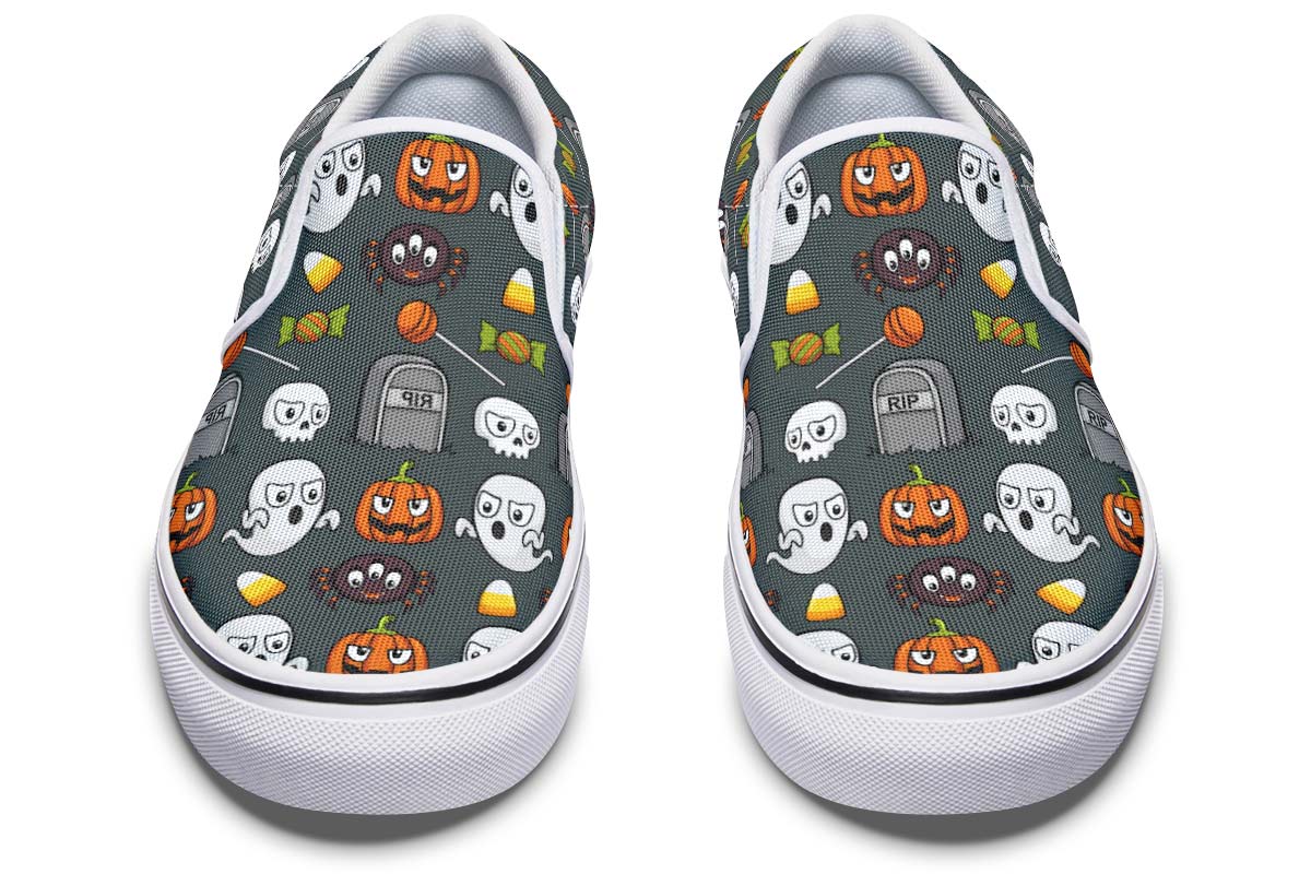 Spooky Halloween Slip-On Shoes