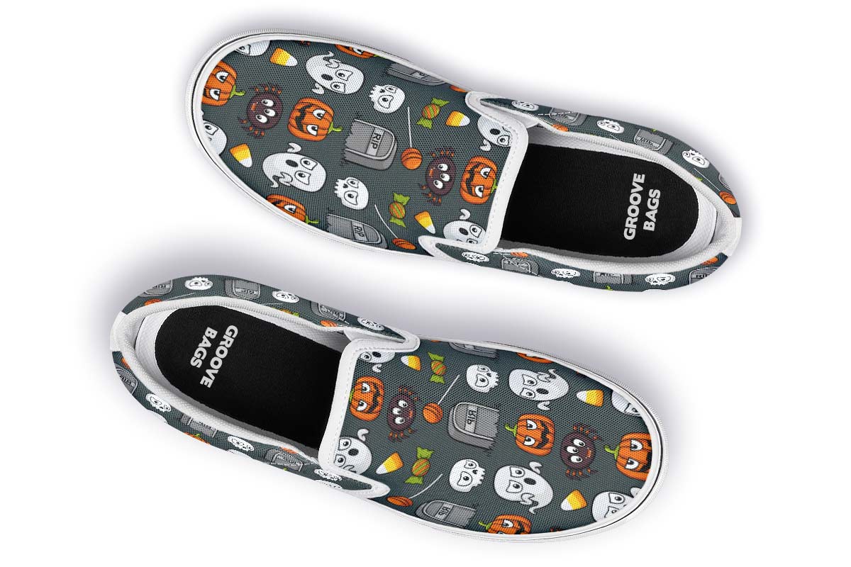 Spooky Halloween Slip-On Shoes