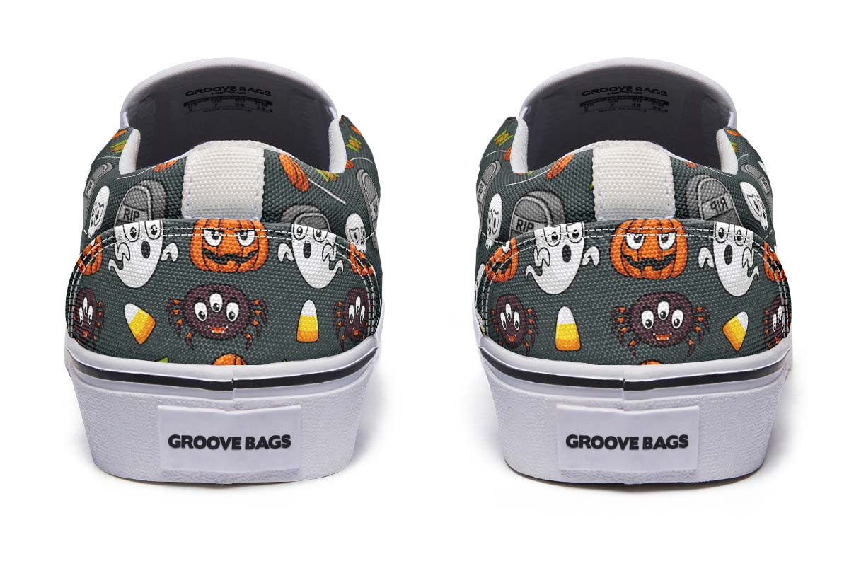 Spooky Halloween Slip-On Shoes