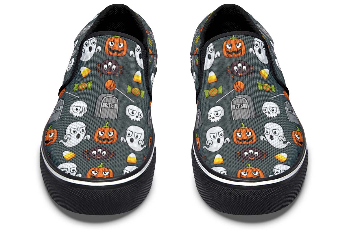 Spooky Halloween Slip-On Shoes