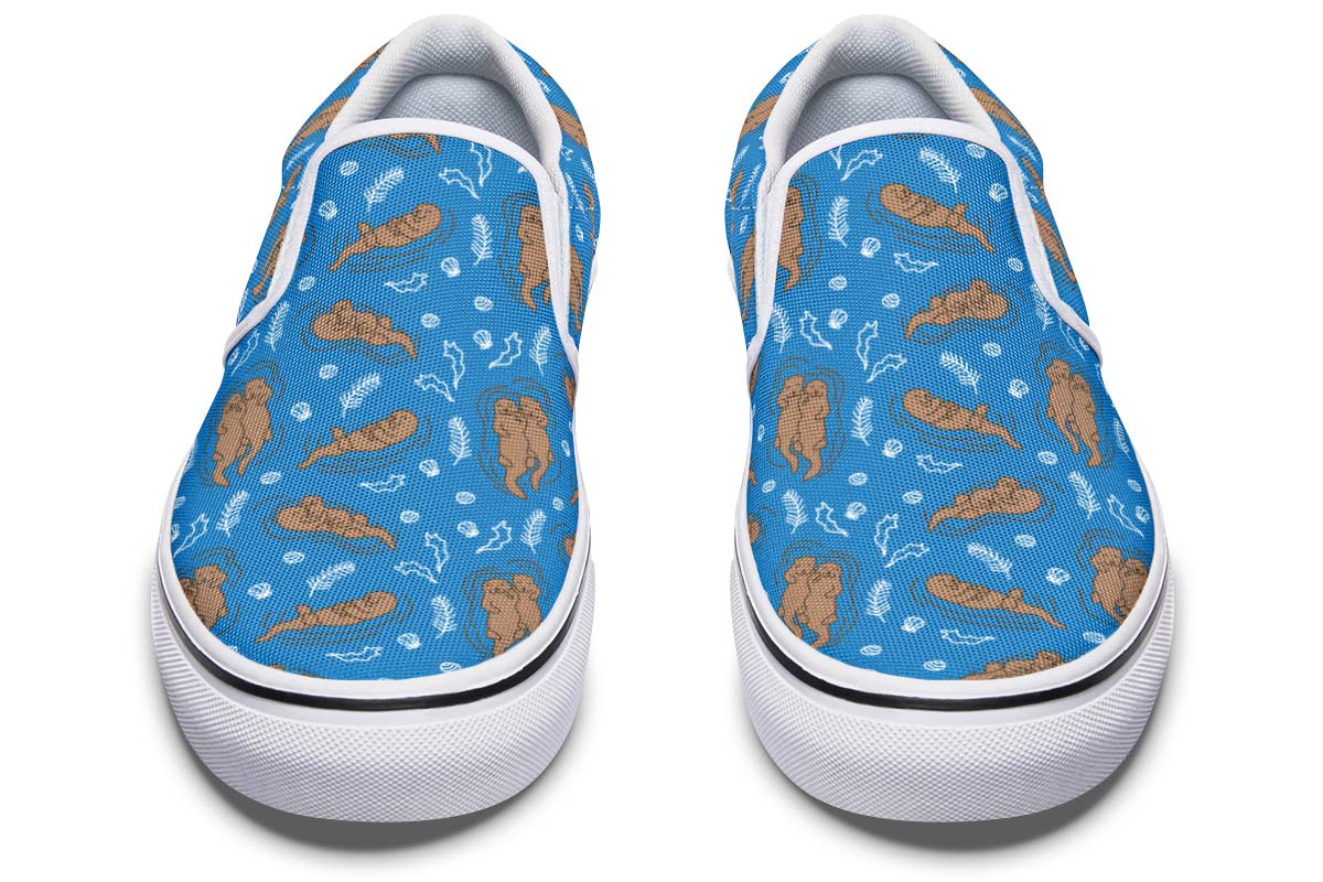 Swimming Sea Otters Slip-On Shoes