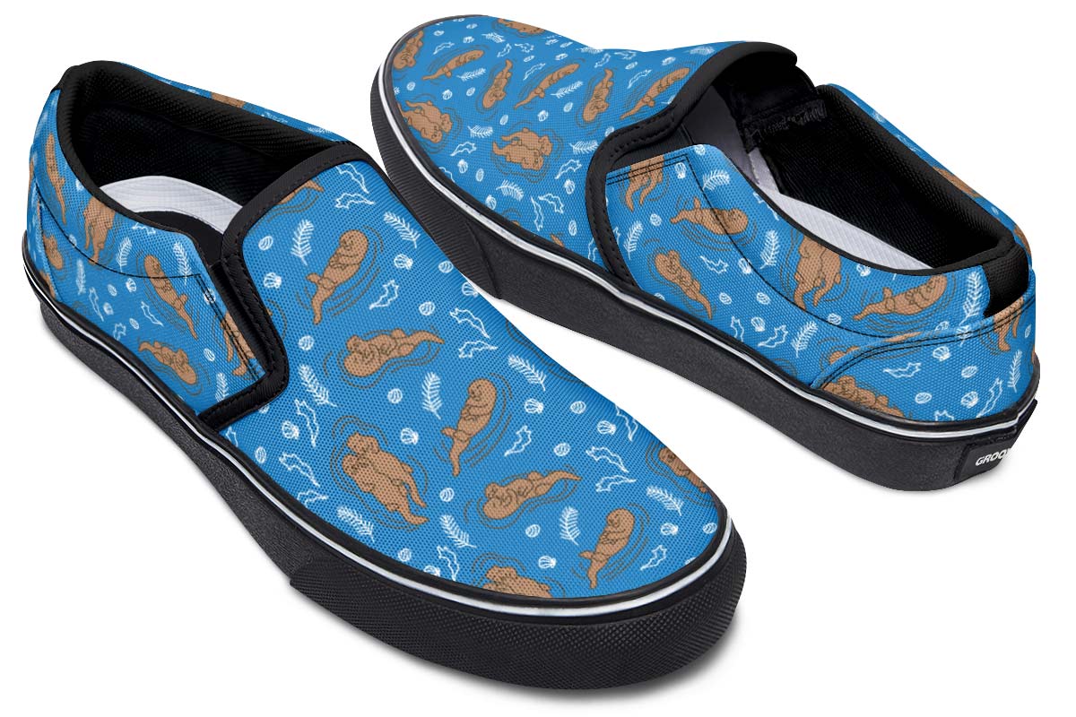 Swimming Sea Otters Slip-On Shoes