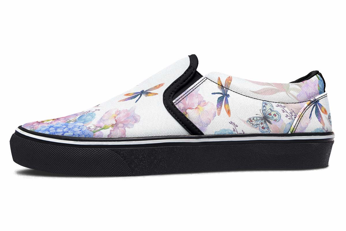 Flowers And Dragonfly