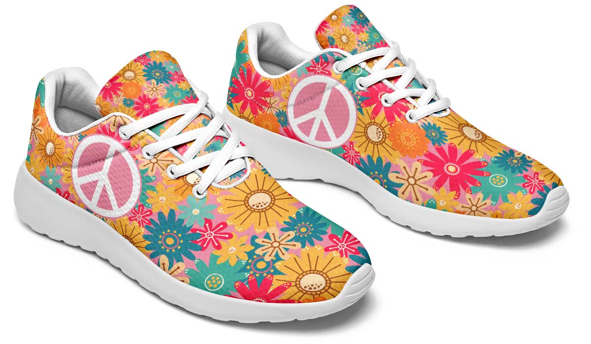 Flower Hippie Peace White