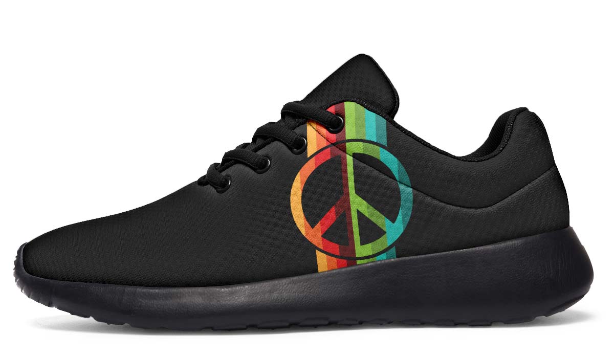 Peace Symbol Retro Black