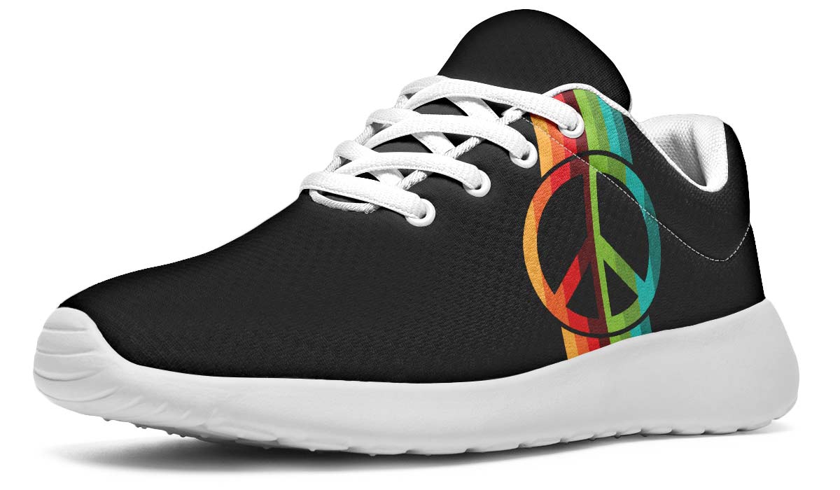 Peace Symbol Retro Black