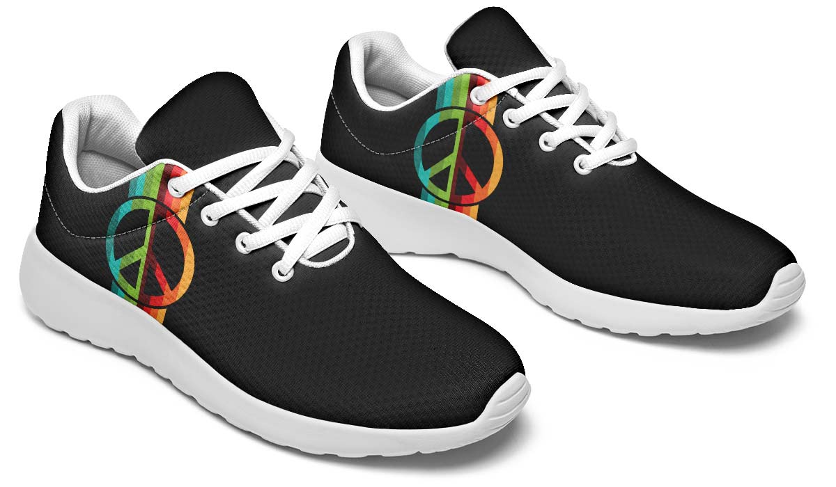 Peace Symbol Retro Black