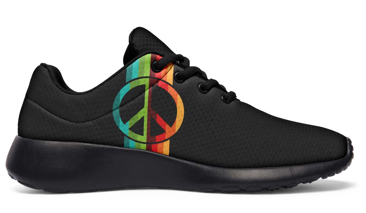 Peace Symbol Retro Black