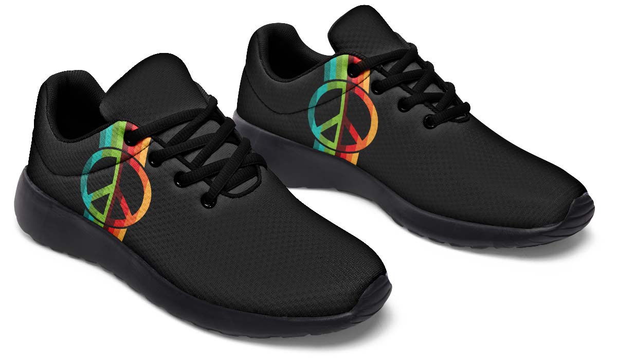 Peace Symbol Retro Black
