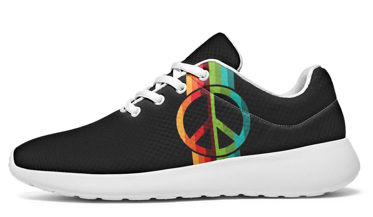 Peace Symbol Retro Black