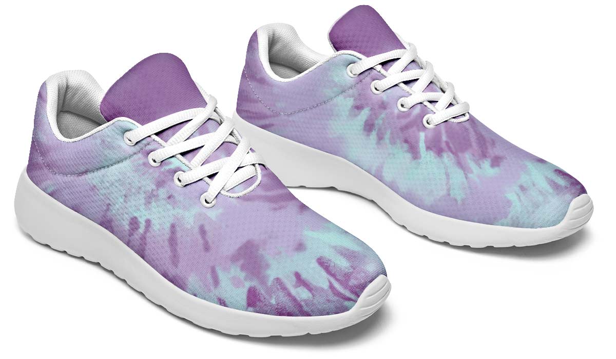 Purple Tie Dye White