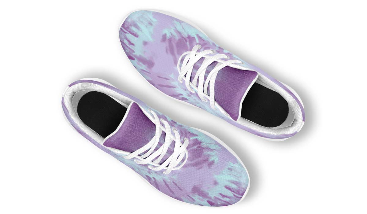 Purple Tie Dye White