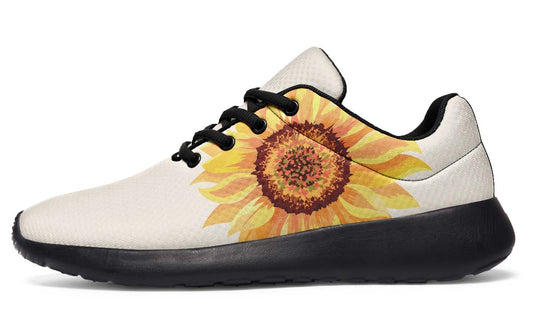 Watercolor Sunflowers White