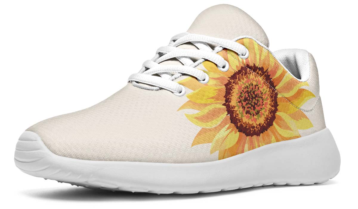 Watercolor Sunflowers White