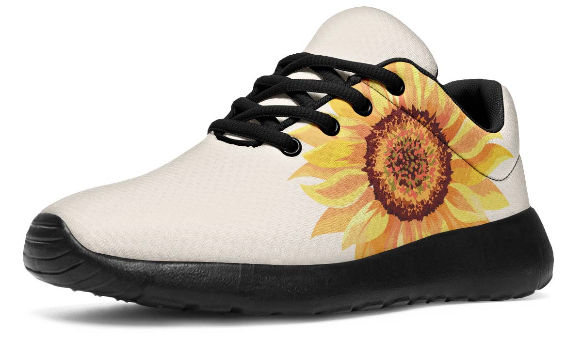Watercolor Sunflowers White