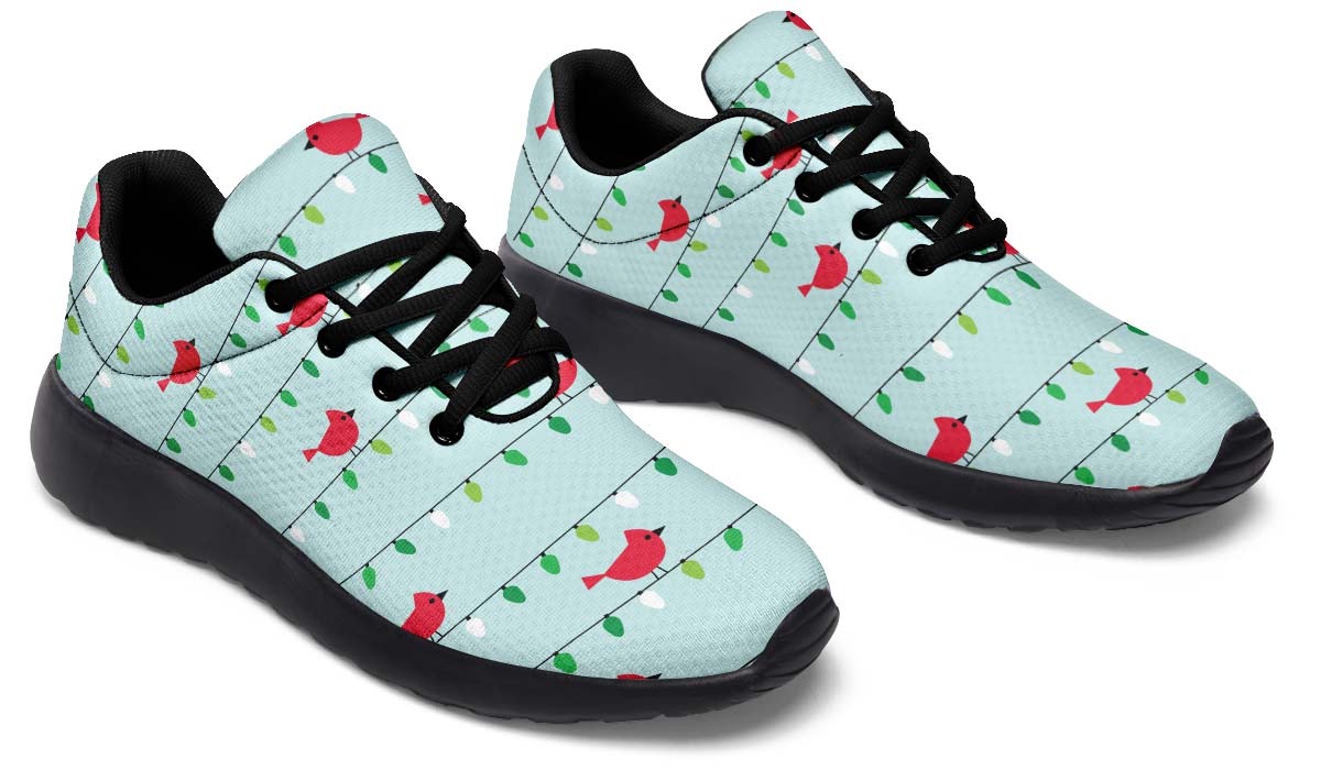 Birds On Christmas Lights Sneakers