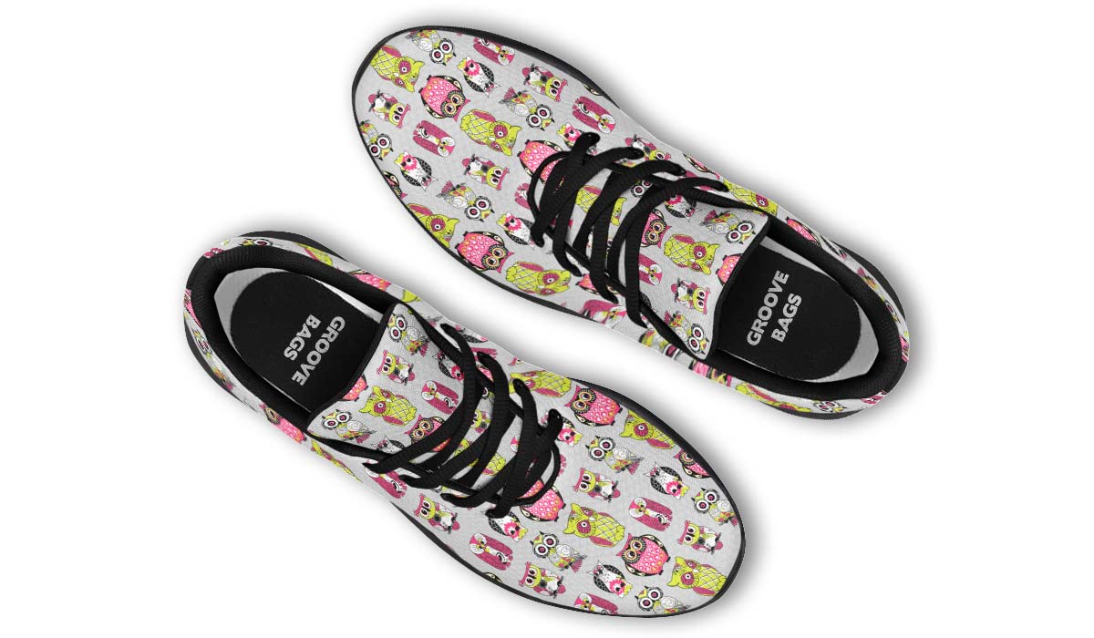 Colorful Owl Pattern Sneakers