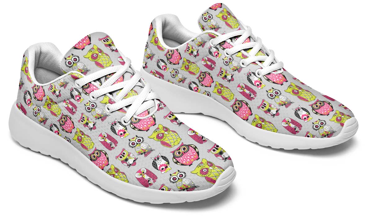 Colorful Owl Pattern Sneakers