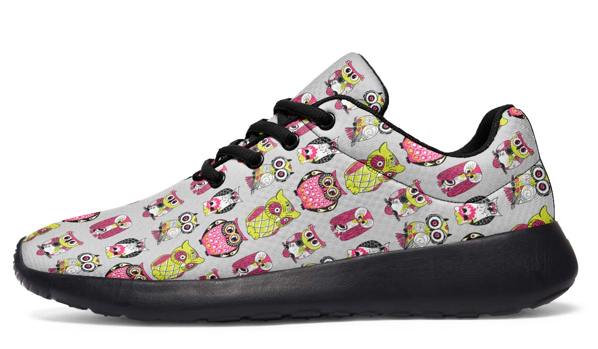 Colorful Owl Pattern Sneakers