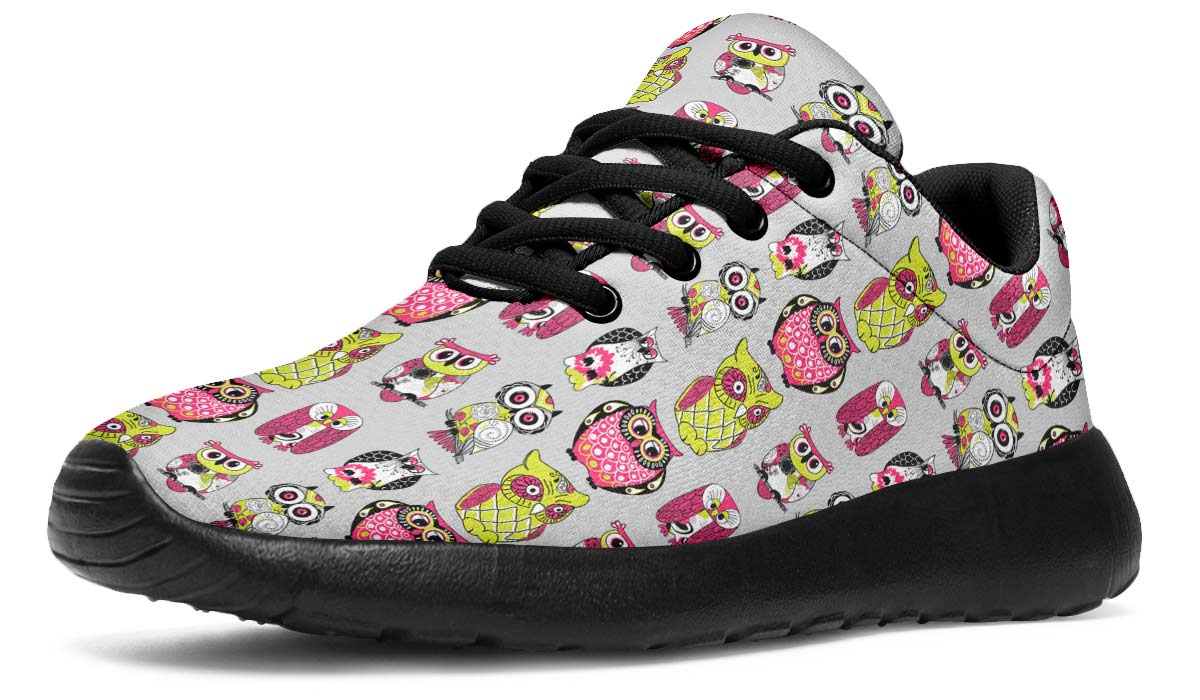 Colorful Owl Pattern Sneakers