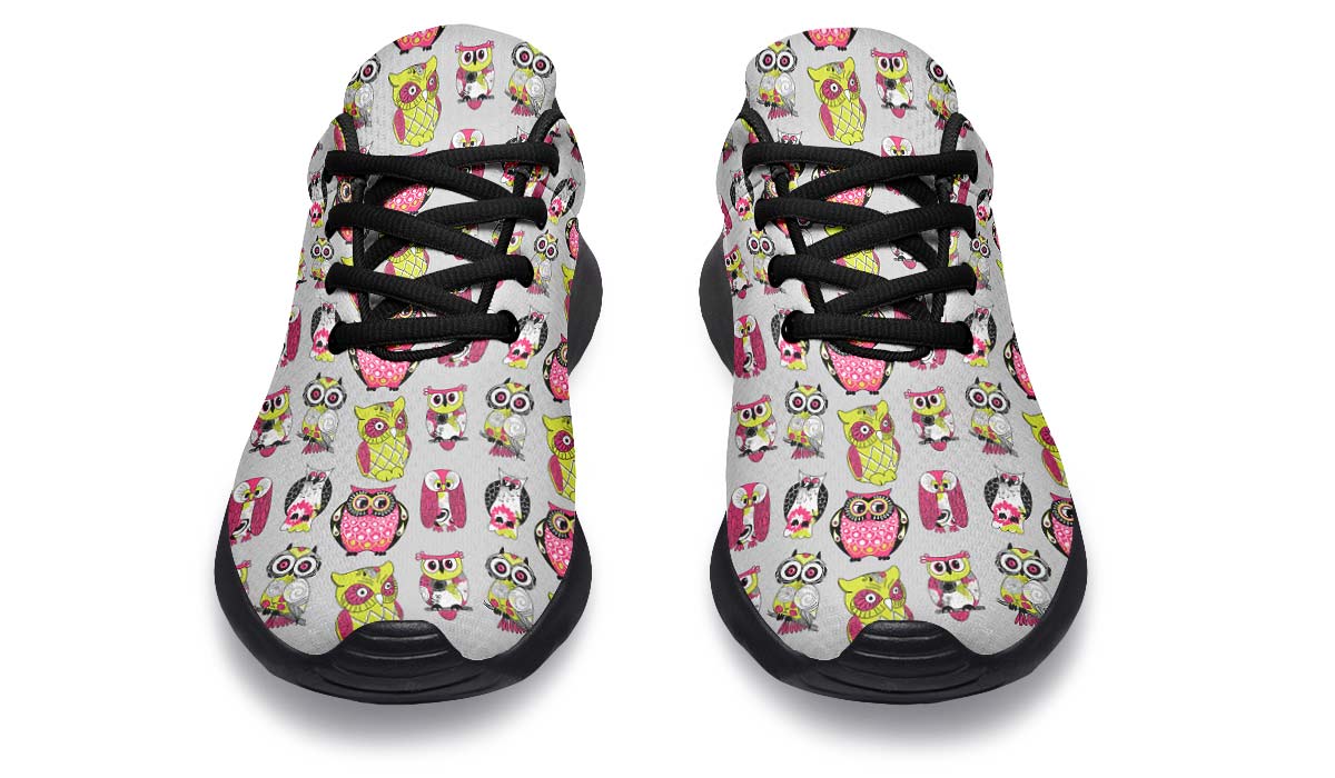 Colorful Owl Pattern Sneakers