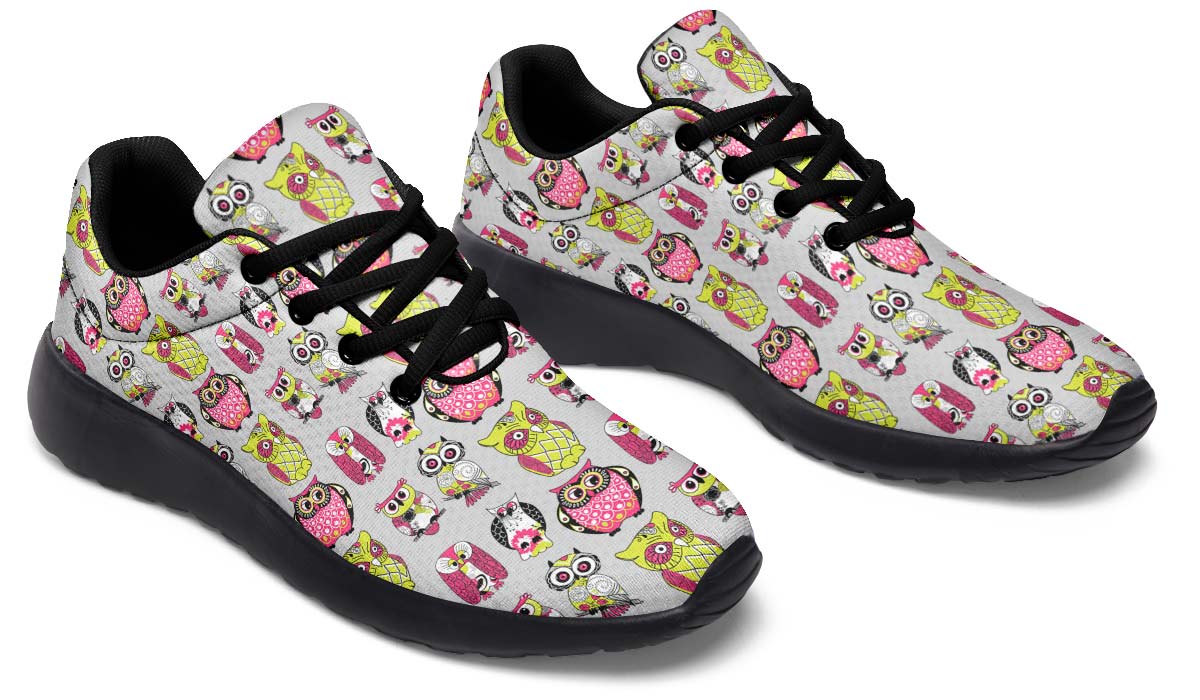 Colorful Owl Pattern Sneakers