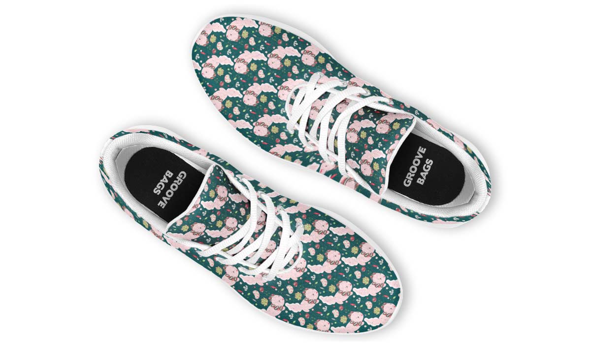Cute Axolotl Pattern Sneakers