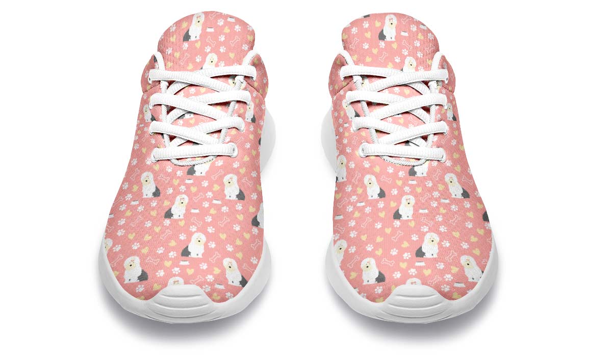 Cute Old English Sheepdog Sneakers