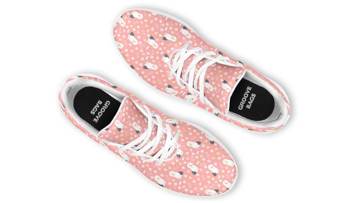 Cute Old English Sheepdog Sneakers