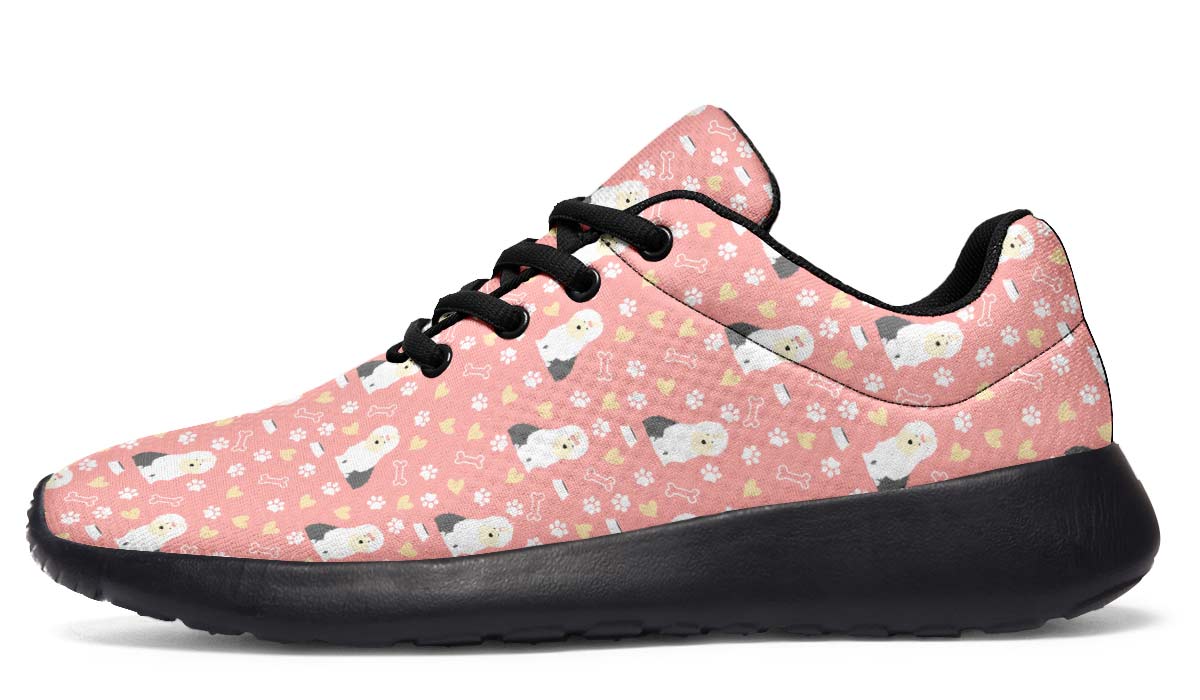 Cute Old English Sheepdog Sneakers