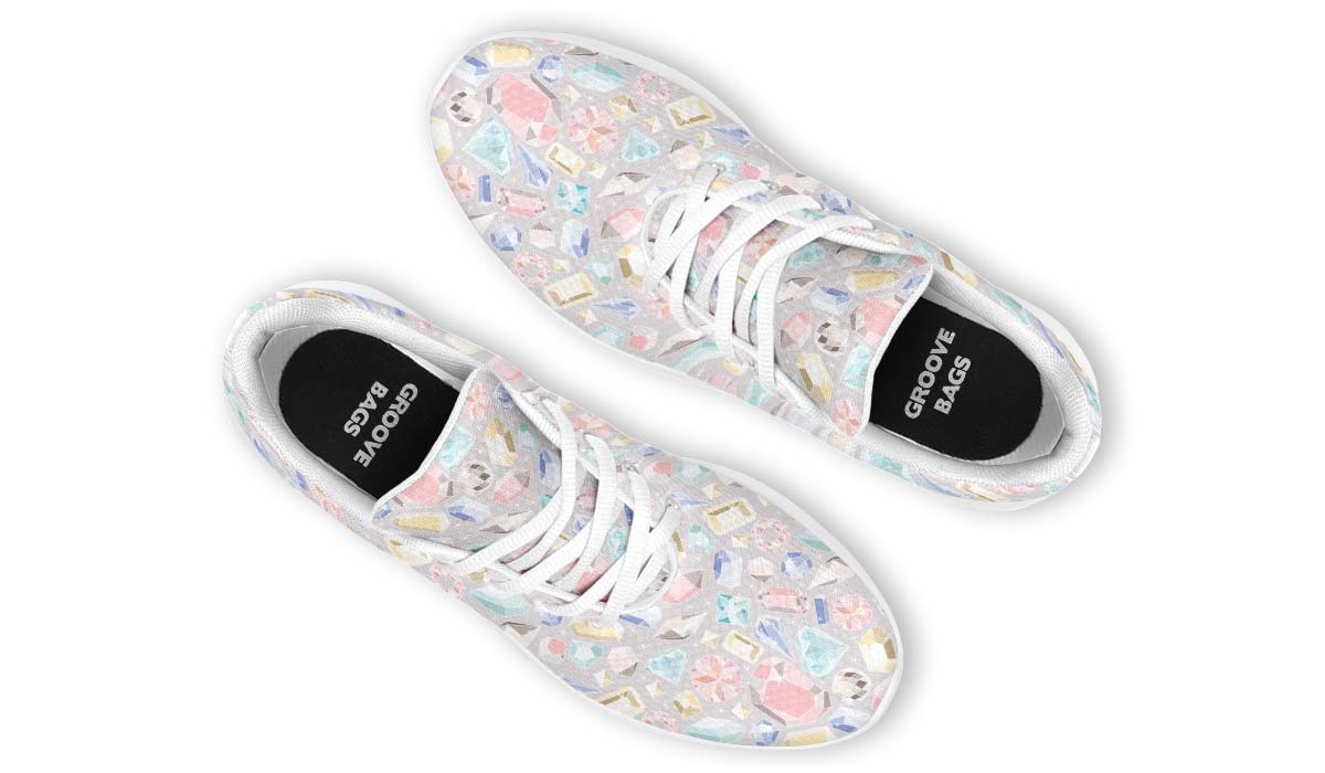 Diamond Pattern Sneakers
