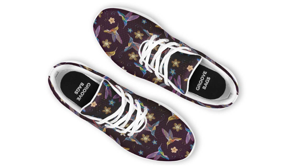 Embroidery Hummingbirds Sneakers