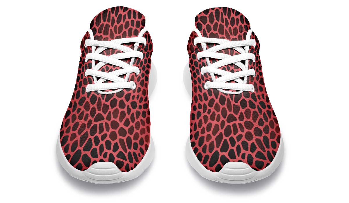 Pink Reptile Design Sneakers