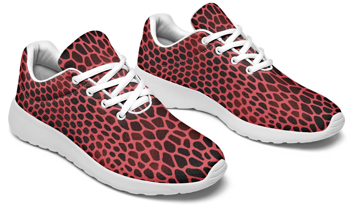 Pink Reptile Design Sneakers