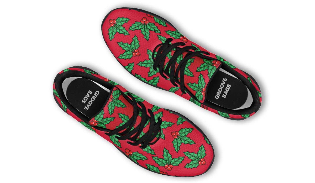 Red And Green Mistletoe Sneakers