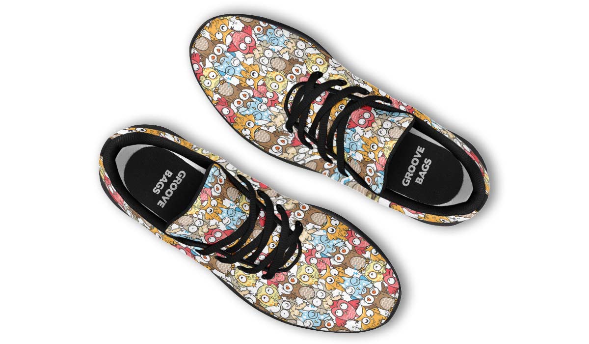Silly Owl Pattern Sneakers