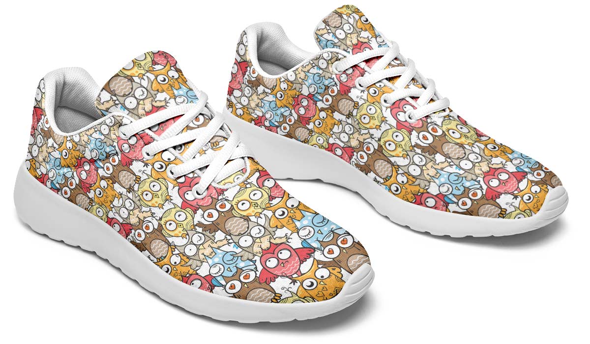 Silly Owl Pattern Sneakers