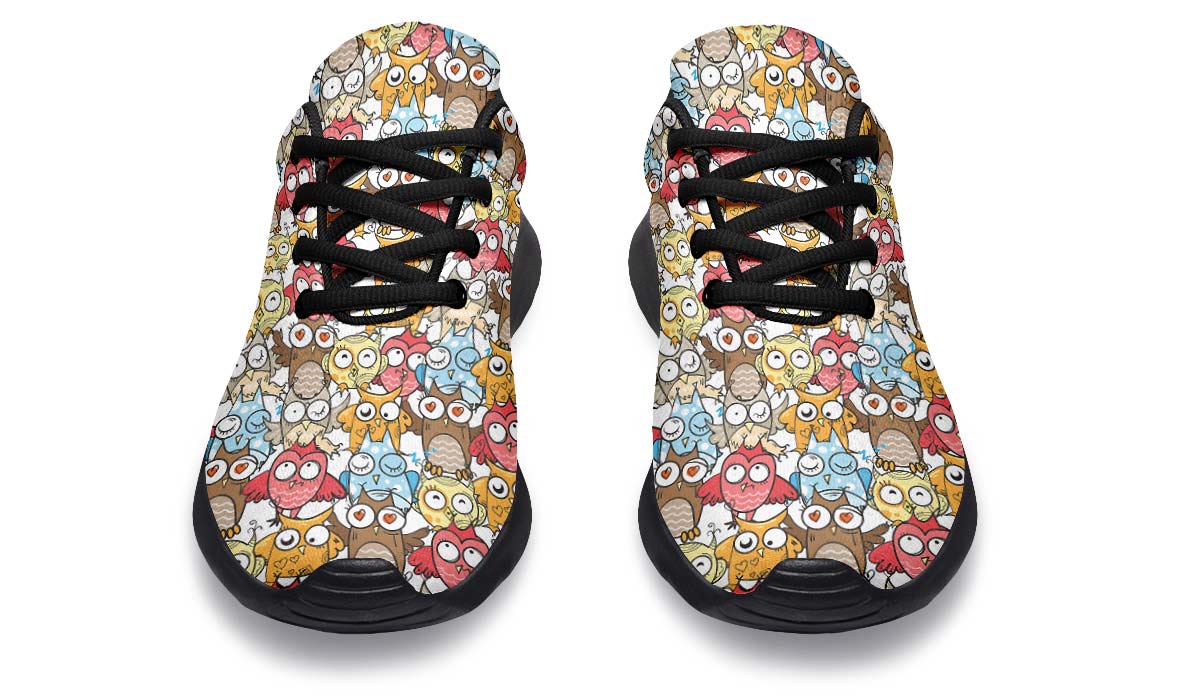 Silly Owl Pattern Sneakers