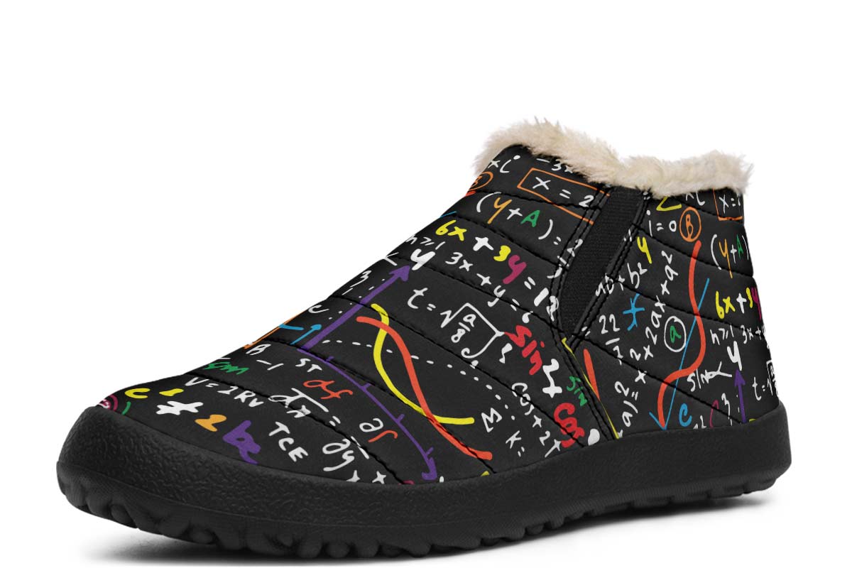 Colorful Math Formula Winter Sneakers
