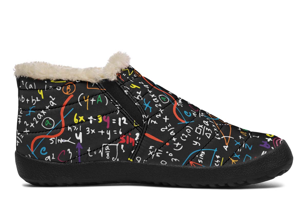 Colorful Math Formula Winter Sneakers