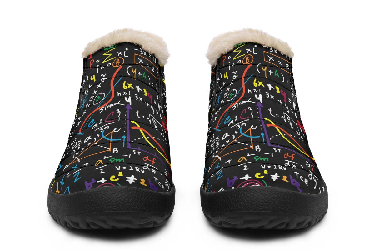 Colorful Math Formula Winter Sneakers