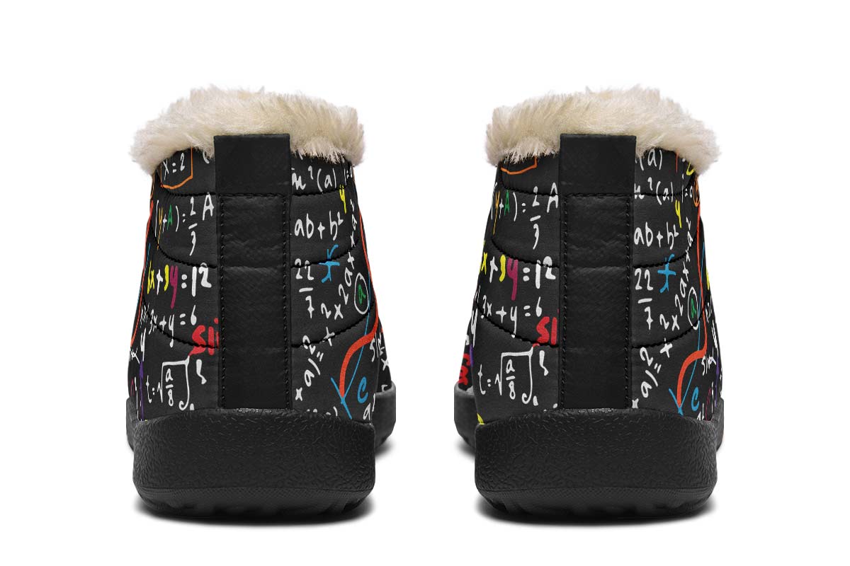 Colorful Math Formula Winter Sneakers