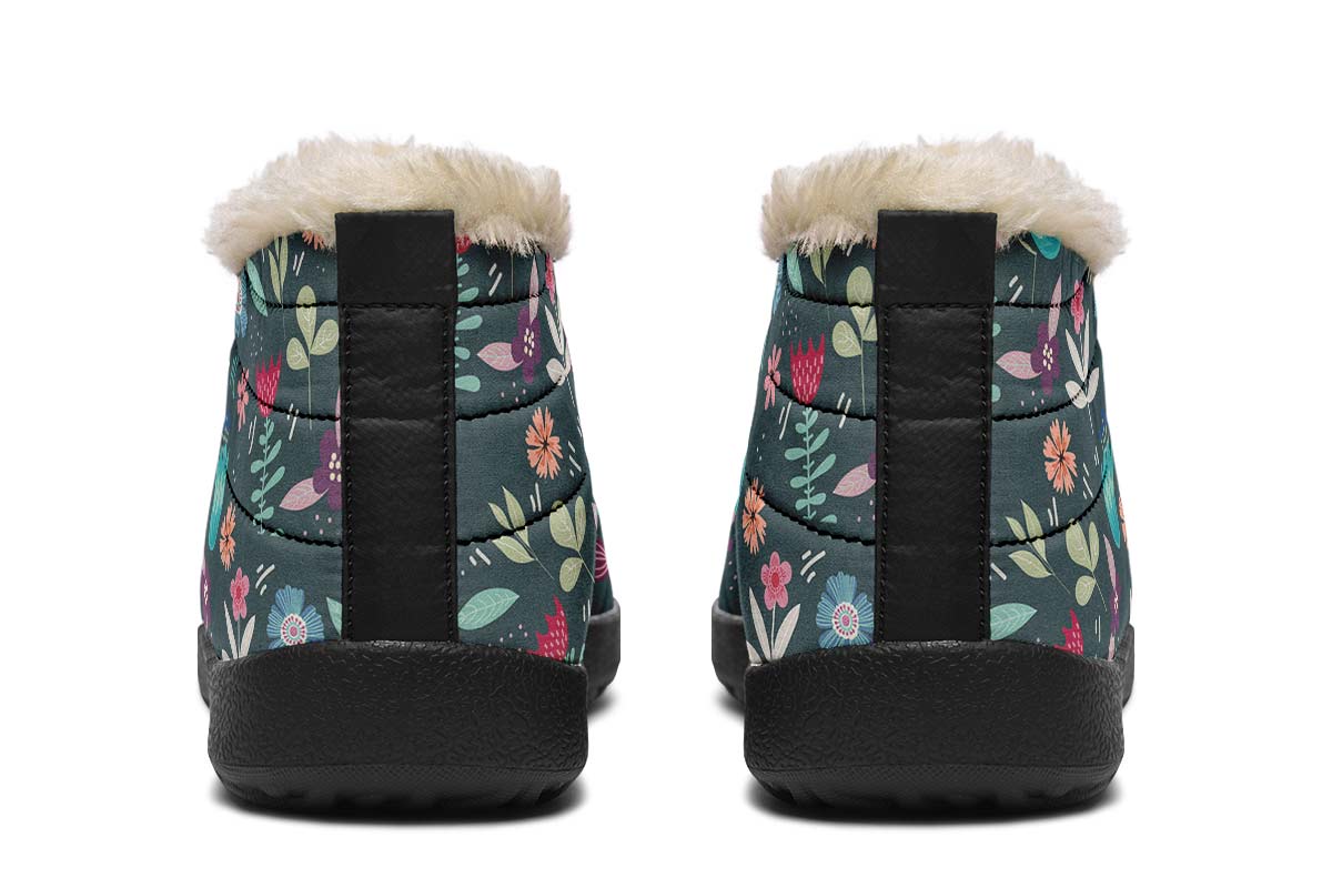 Floral Llama Winter Sneakers
