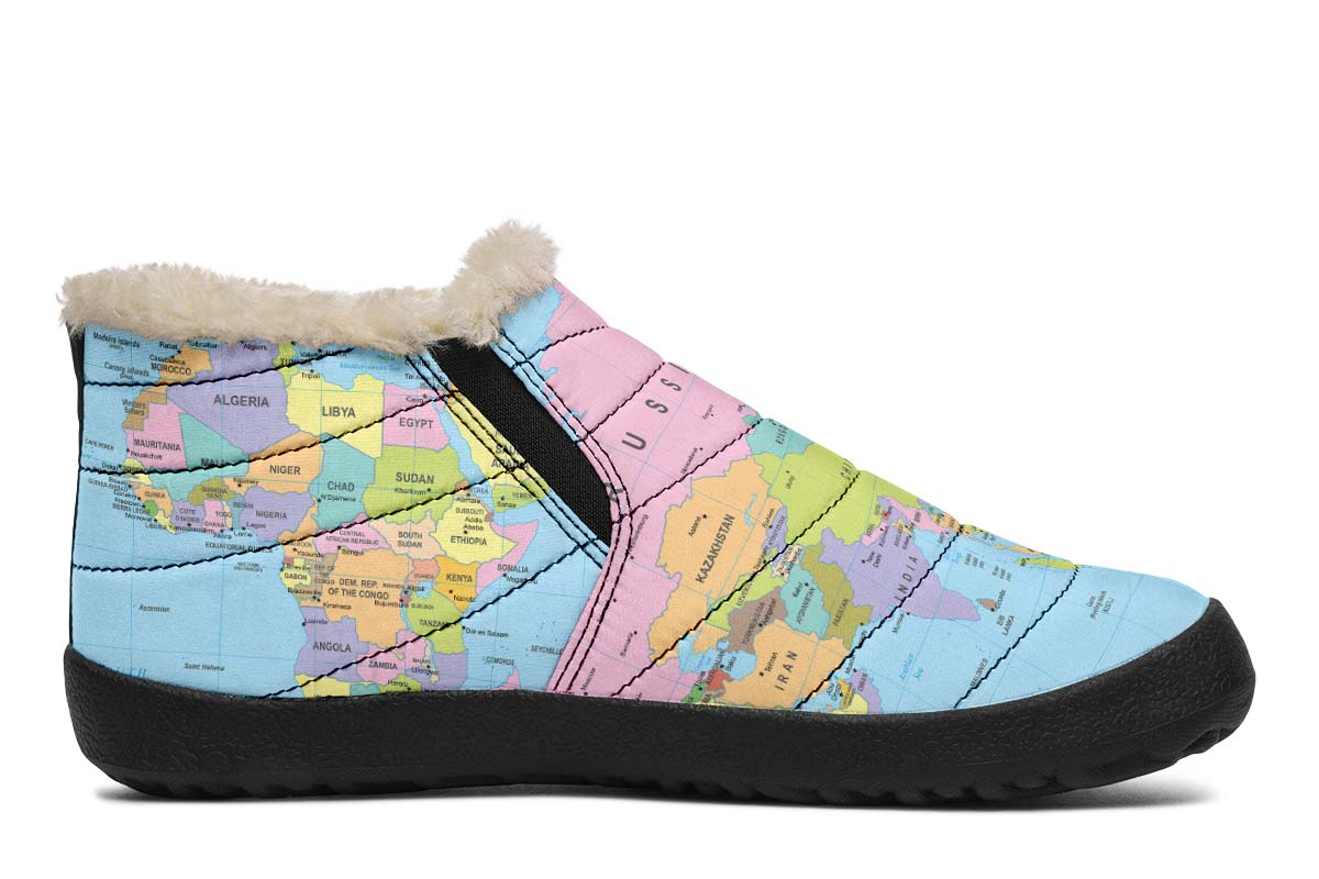 Geography Globe Winter Sneakers