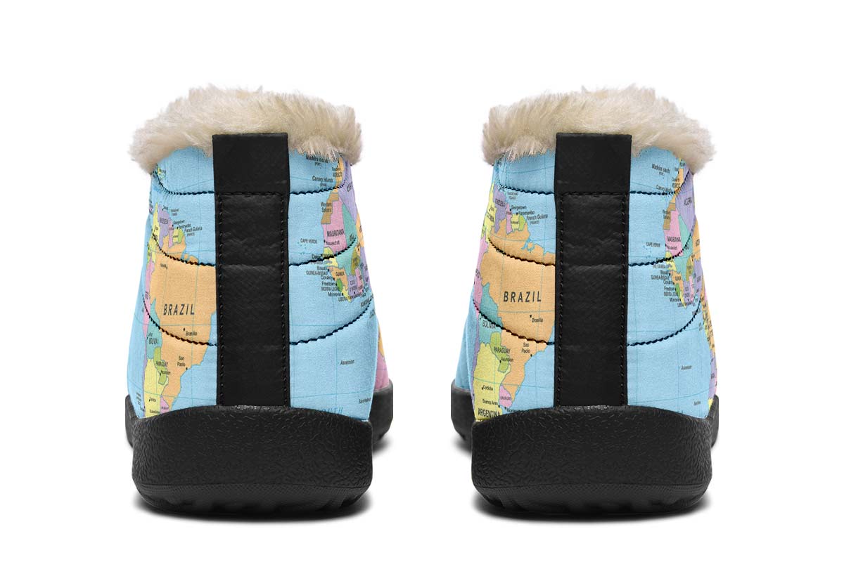 Geography Globe Winter Sneakers